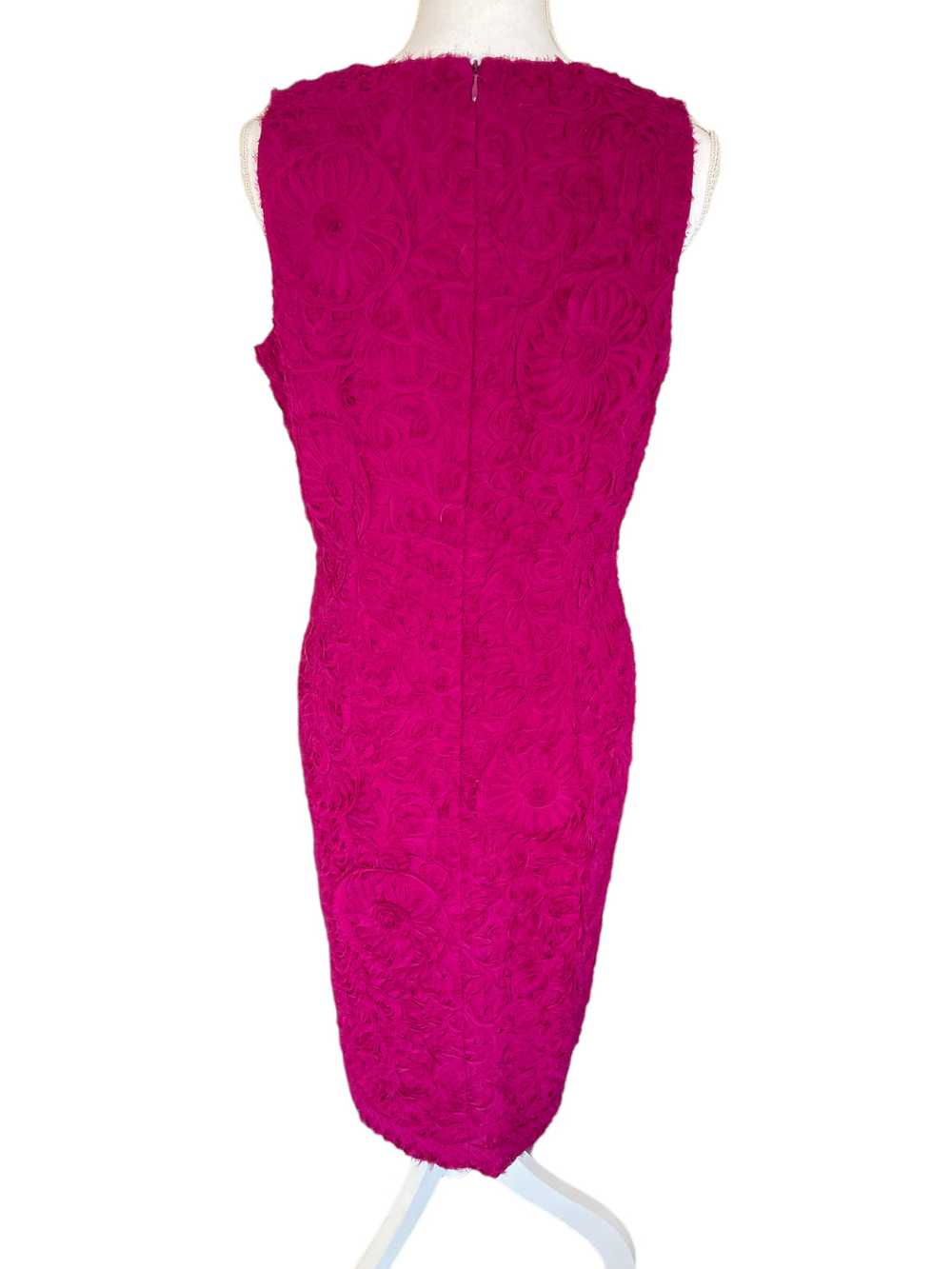 EtCetera Fuchsia Silk Textured Shift Dress, 10 - image 3