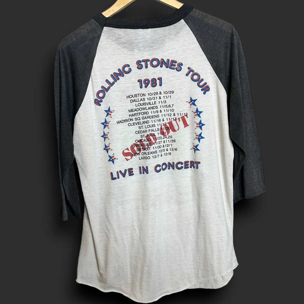 Vintage 1981 The Rolling Stones Tour T-Shirt XL - image 2