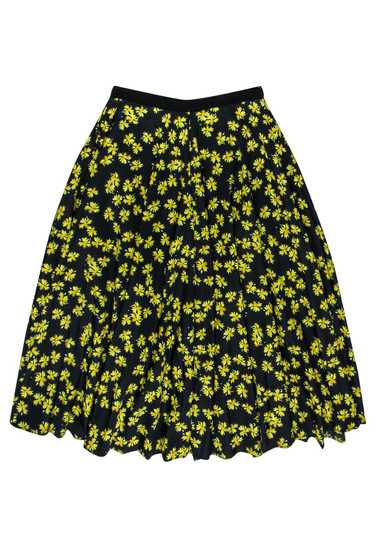 Derek Lam - Black & Yellow Floral Midi Skirt Sz 8