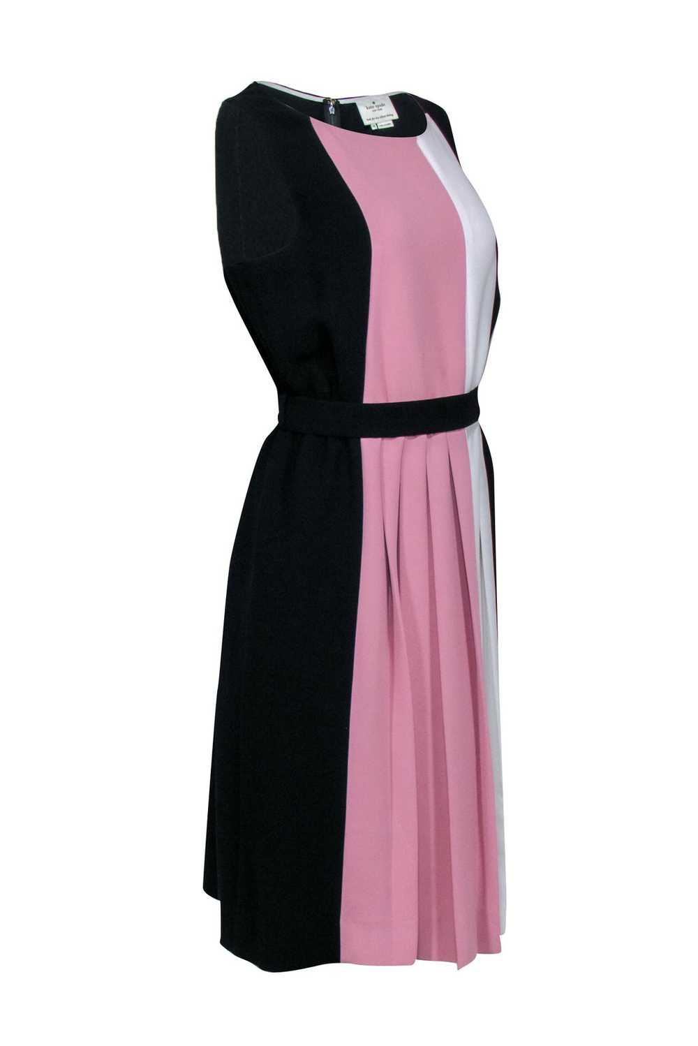 Kate Spade - Black Sleeveless Work Dress w/ Pink … - image 2