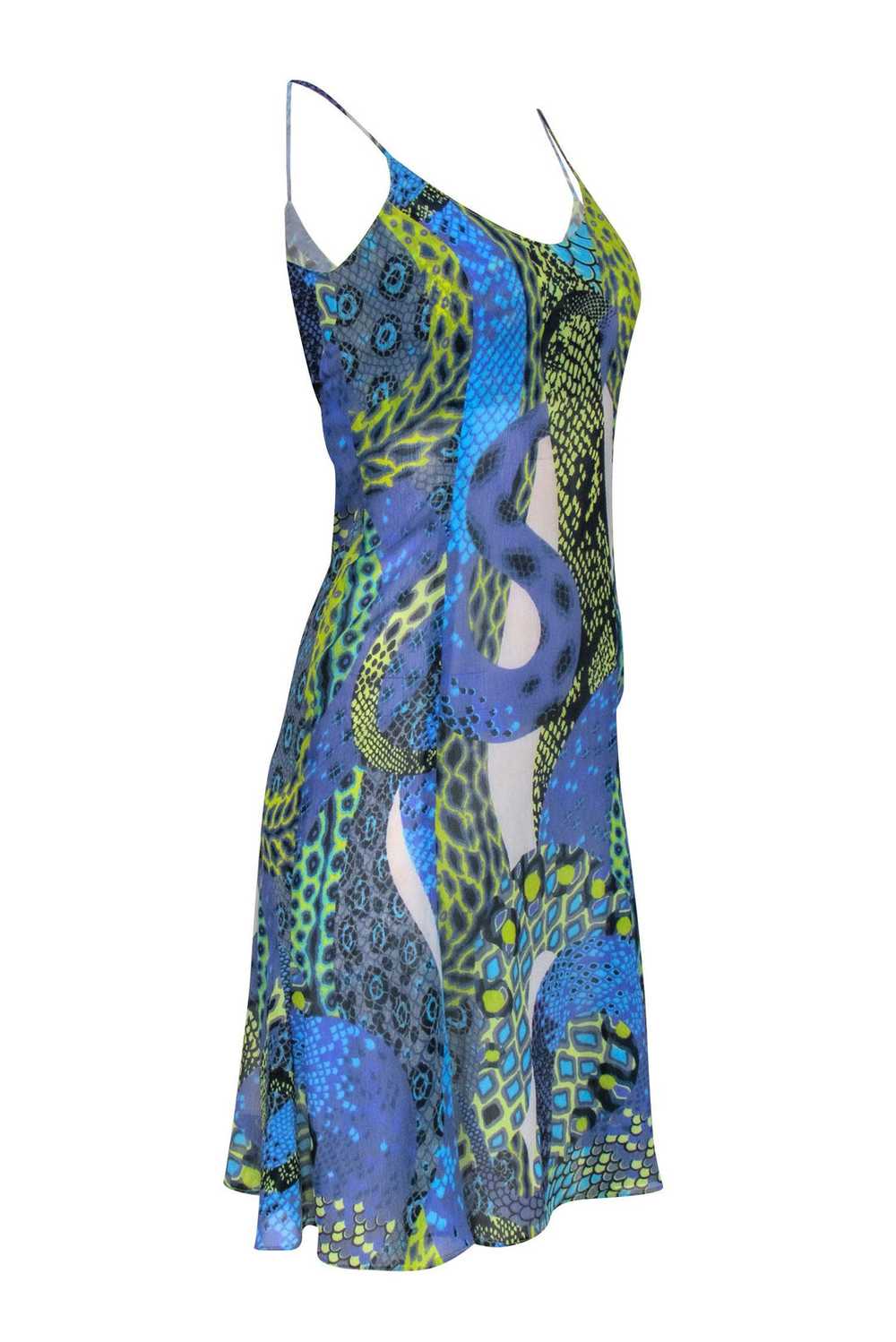 Versace Jeans Couture - Blue & Green Python Print… - image 2