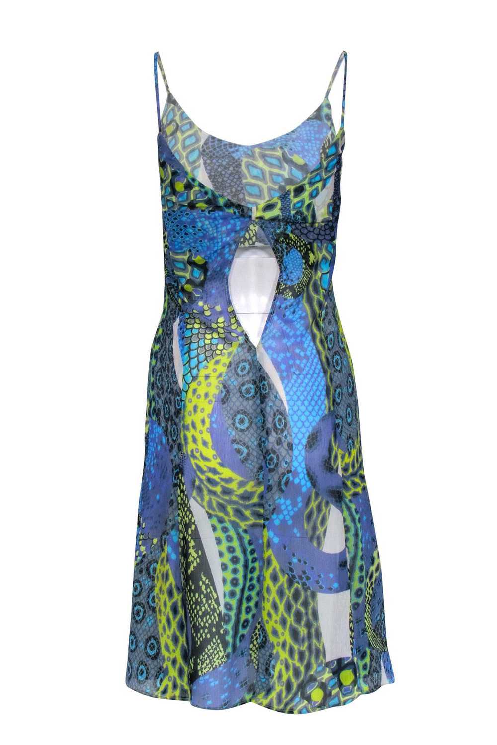 Versace Jeans Couture - Blue & Green Python Print… - image 3