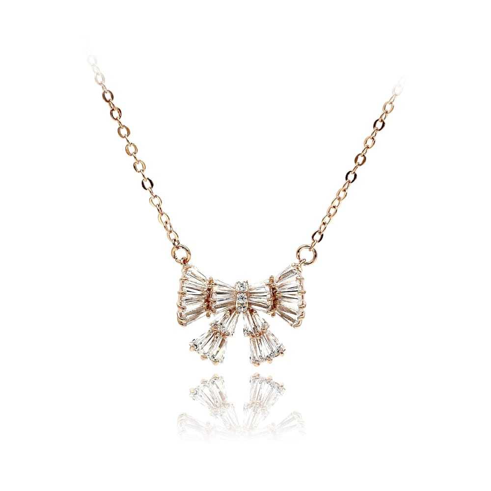 Ocean fashion Pink gold necklace - image 1