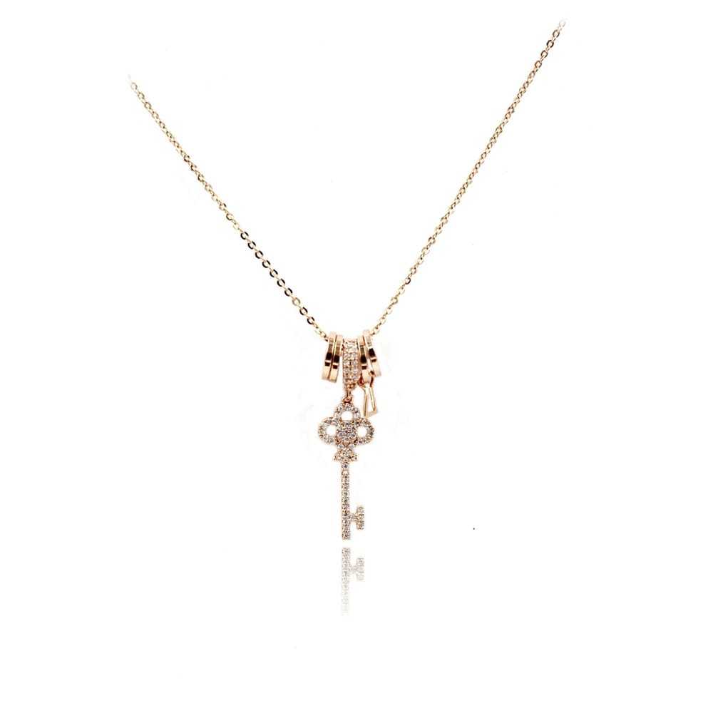 Ocean fashion Pink gold necklace - image 1