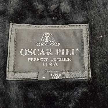 Oscar Piel Women Leather Jacket W/Belt Large - image 1