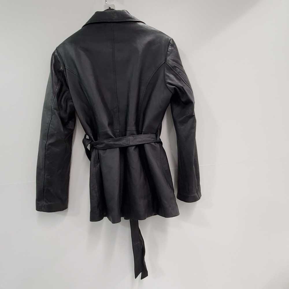 Oscar Piel Women Leather Jacket W/Belt Large - image 4