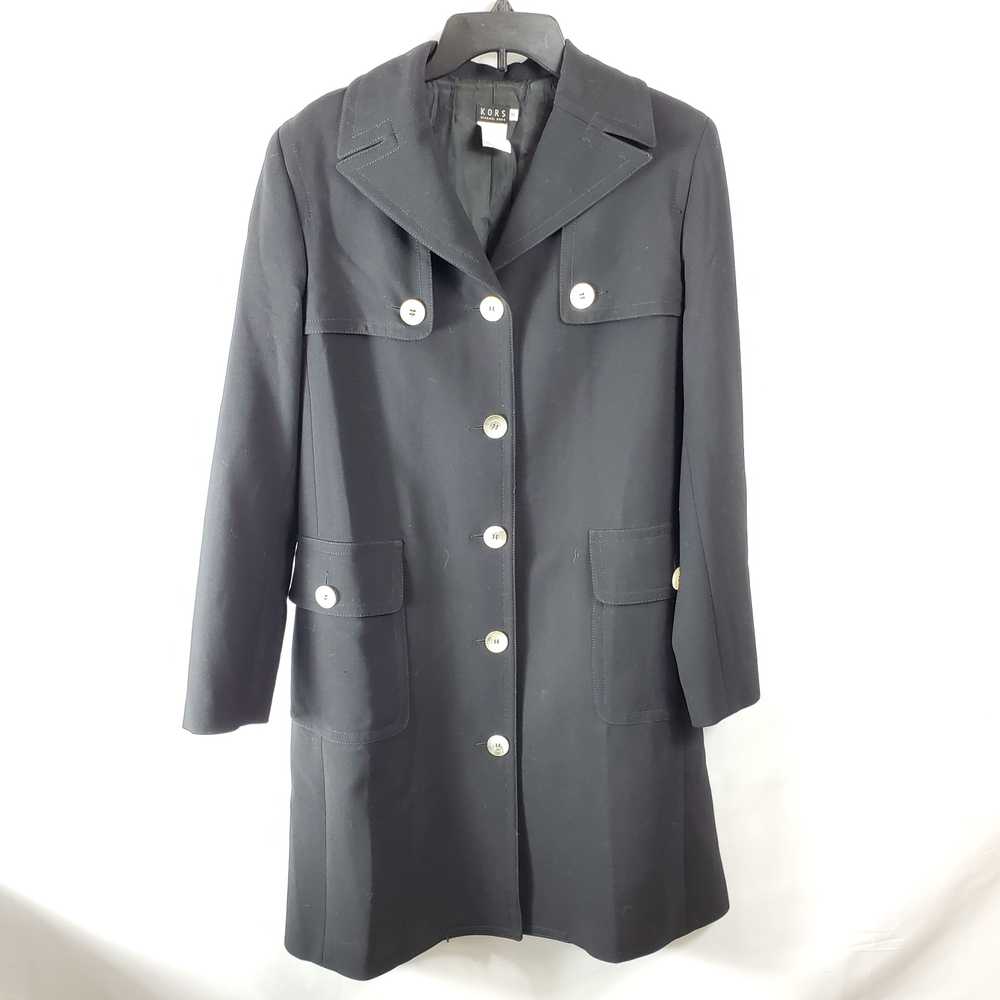 Michael Kors Women Black Coat Sz 12 - image 2