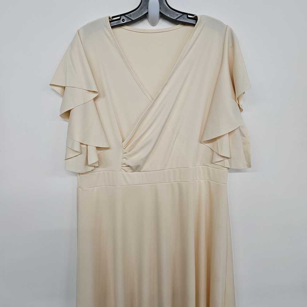 Summer Midi Dress Ruffle Cap Sleeve V Neck - image 2