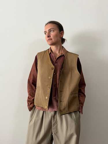 30s/40s Pile-Lined Twill Work Vest