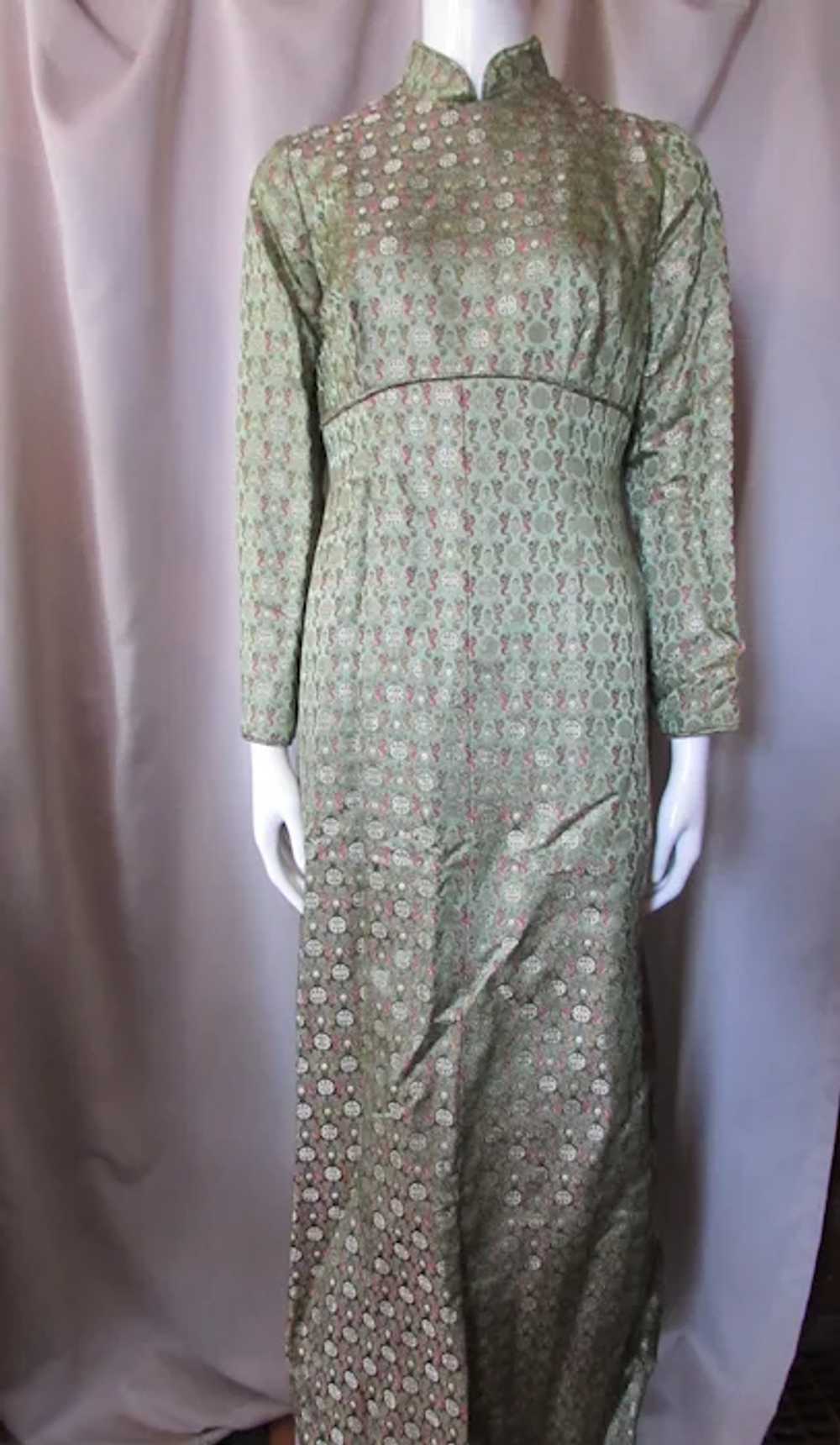 SALE  Lovely Brocade Long Dress Asian Influence J… - image 3