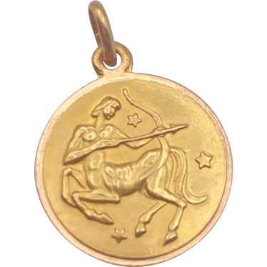 Sagittarius Zodiac Astrology Vintage Charm Pendant