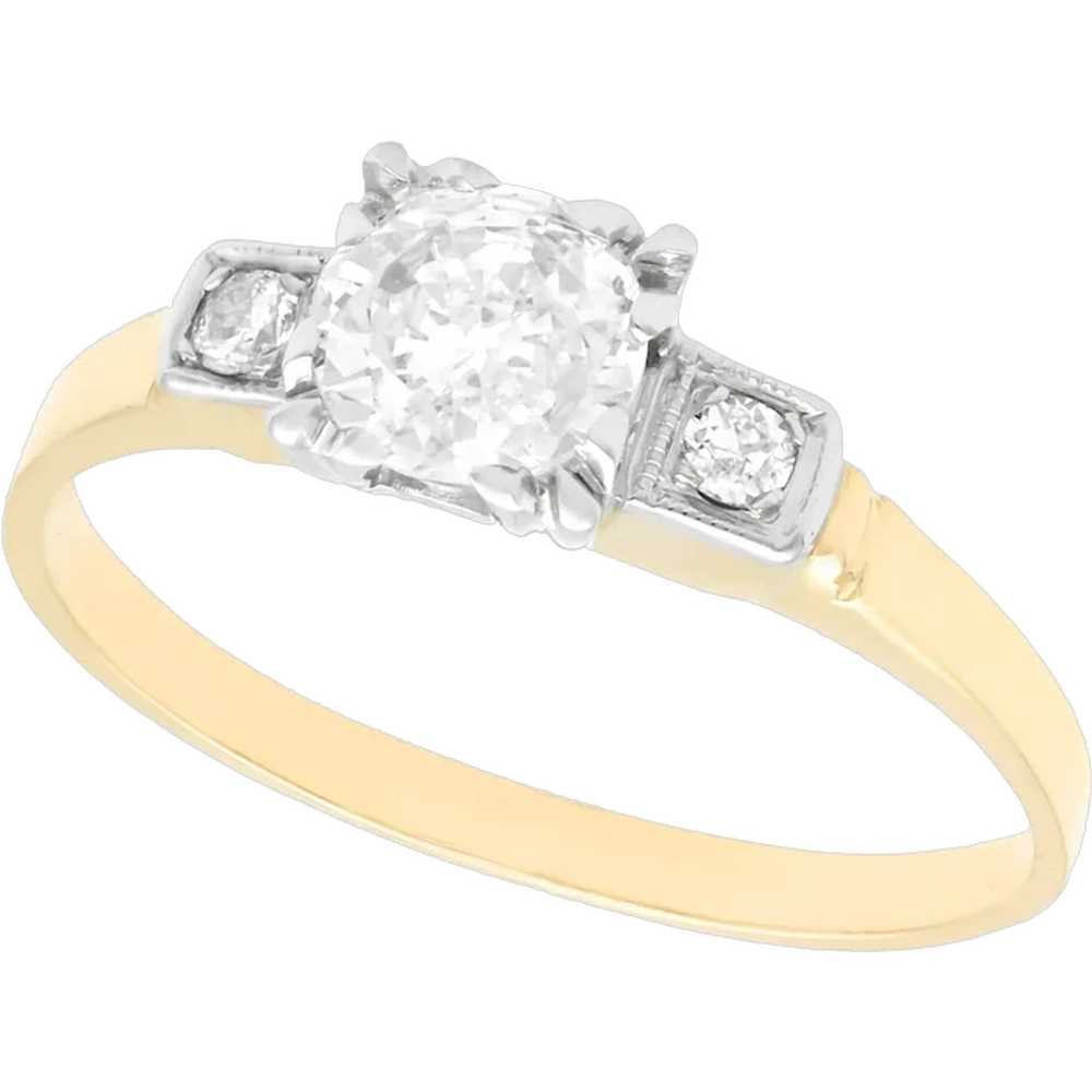 1940s Vintage 0.65 Cttw Diamond and 14k Yellow Go… - image 1