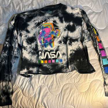 Nasa NASA tie dye short long sleeve shirt 3X