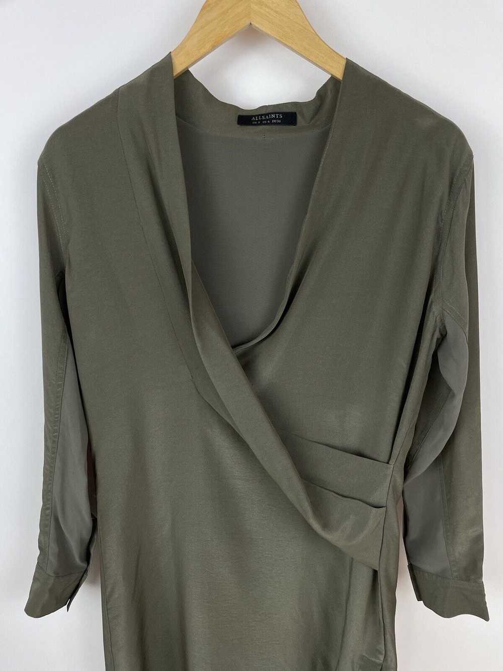 Allsaints AllSaints Viscose Silk Wrap Dress Size … - image 2