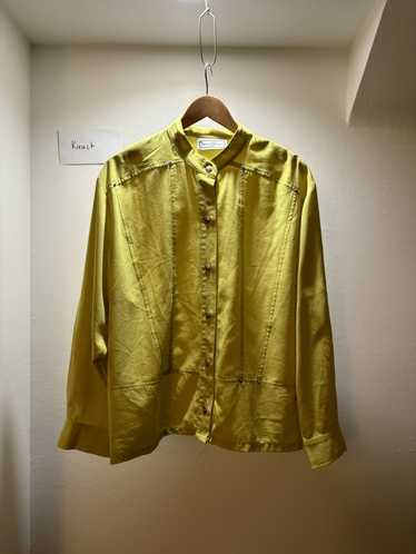 Vintage 50’s Poly Work Shirt - Neon Yellow