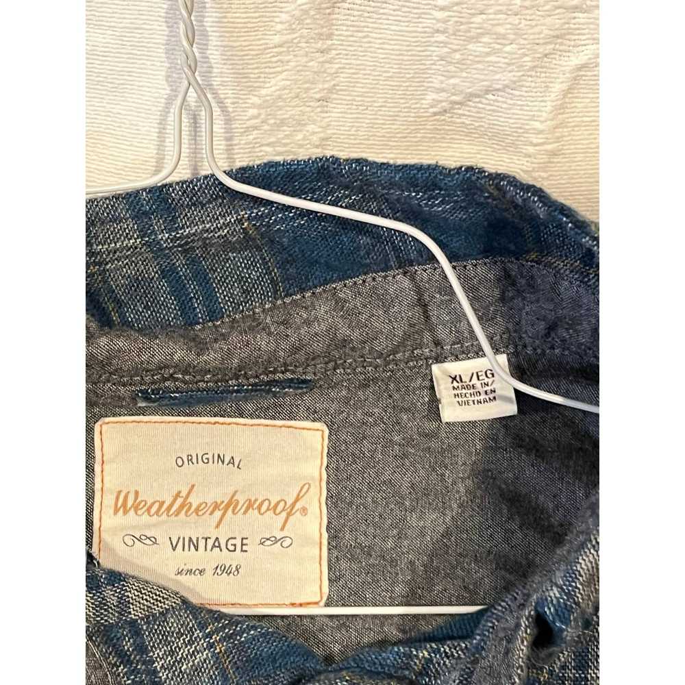 Weatherproof Weatherproof Blue Checkered Flannel … - image 2