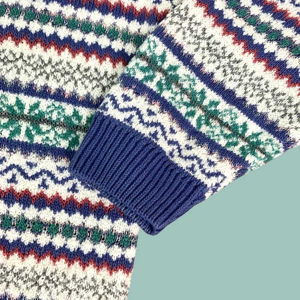 Vintage Vintage 90s Winter Cardigan Sweater - image 3