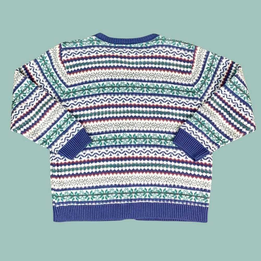 Vintage Vintage 90s Winter Cardigan Sweater - image 5