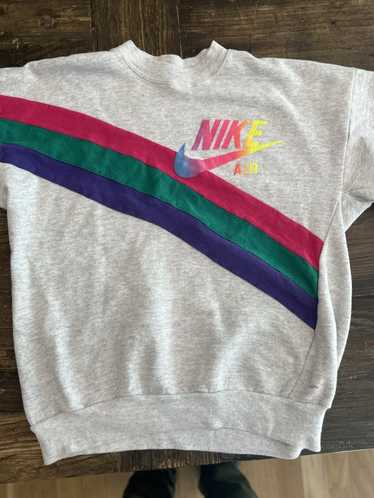 Nike vintage 80s nike S rainbow sweatshirt