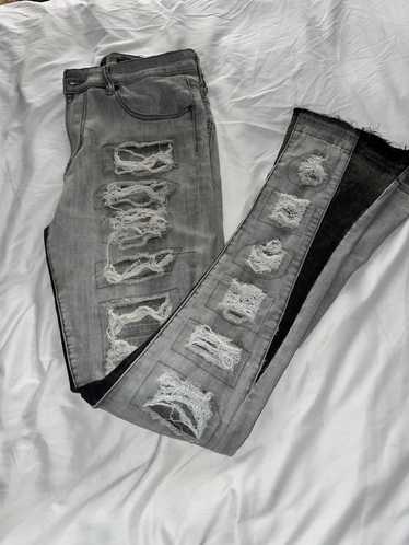 ALAN KING New York Stacked J Leg Denim | Jleg Jeans | Stacked Jeans Size 32  Punk