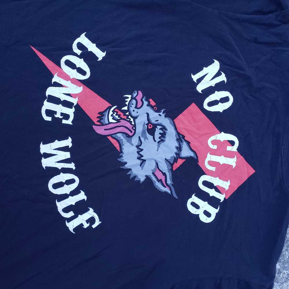 Streetwear No Club Clothing Lone Wolf XL SS Black… - image 6