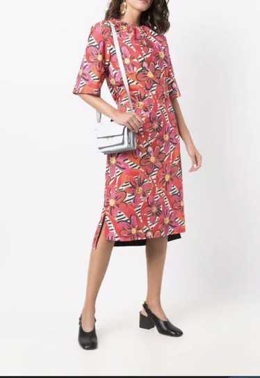 Marni Marni - Ruffled floral dress with back ribbo