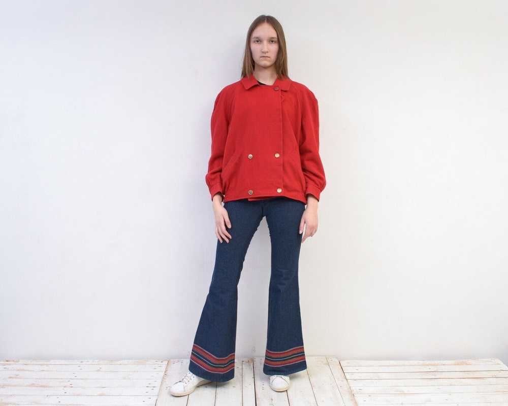 Mari Phillipe × Vintage Women Wool Bomber Jacket … - image 2