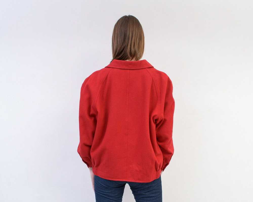 Mari Phillipe × Vintage Women Wool Bomber Jacket … - image 4