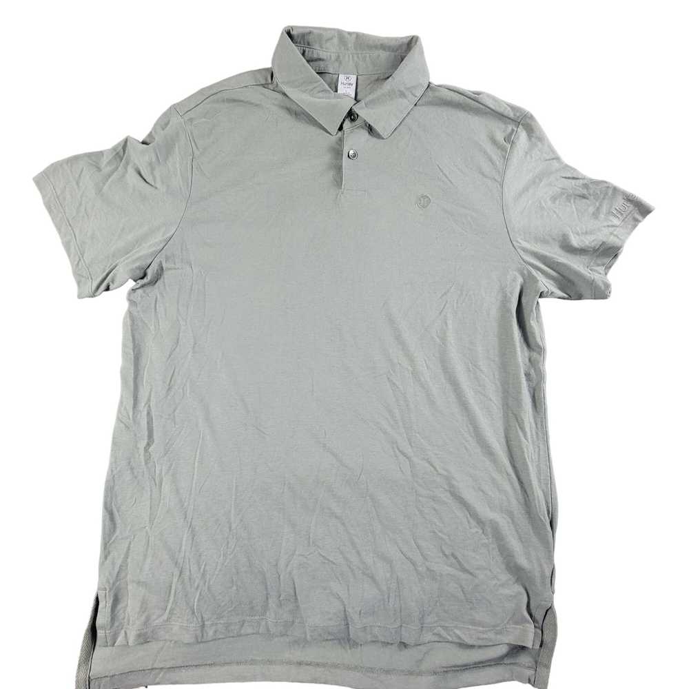 Hurley Hurley Mens Large Gray Polo Shirt Short Sl… - image 1
