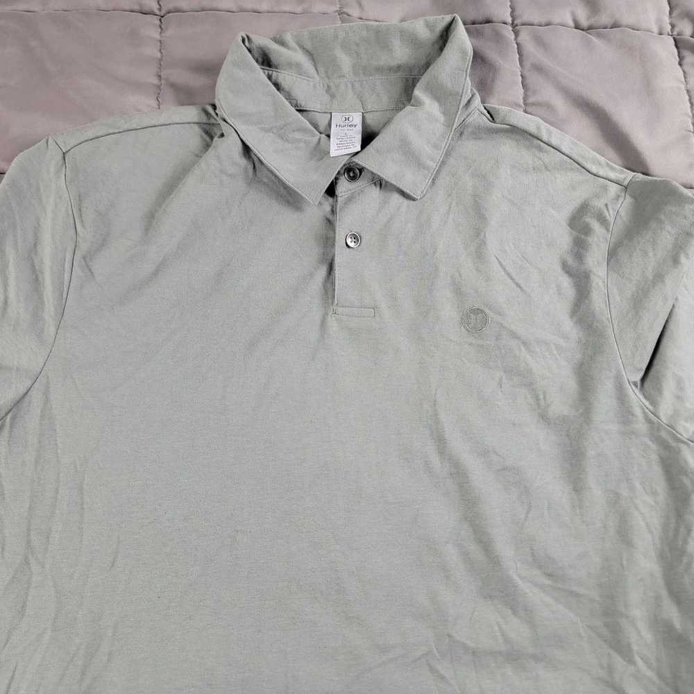 Hurley Hurley Mens Large Gray Polo Shirt Short Sl… - image 3