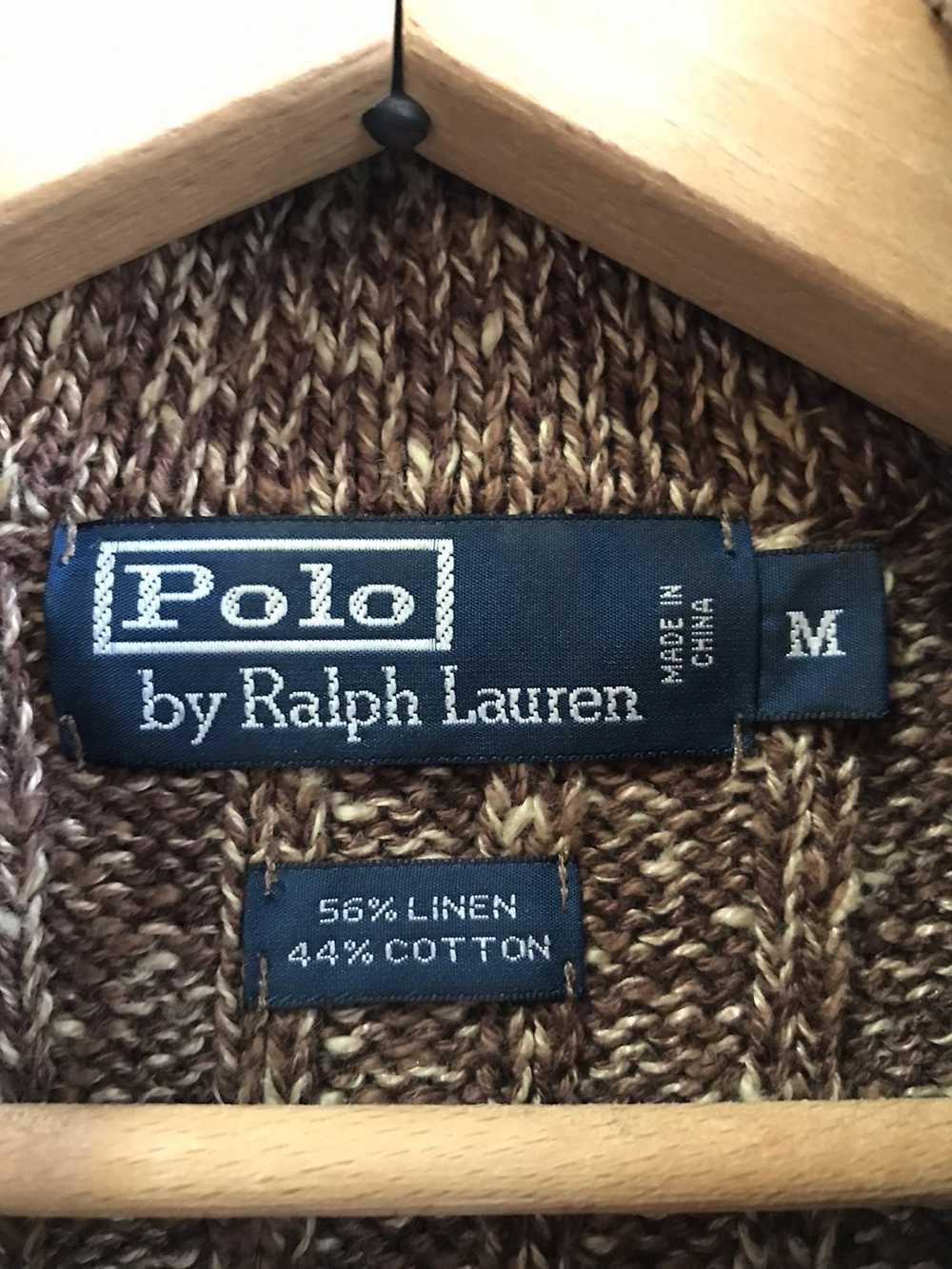 Polo Ralph Lauren Shawl Collar Sweater Ribbed Cot… - image 3