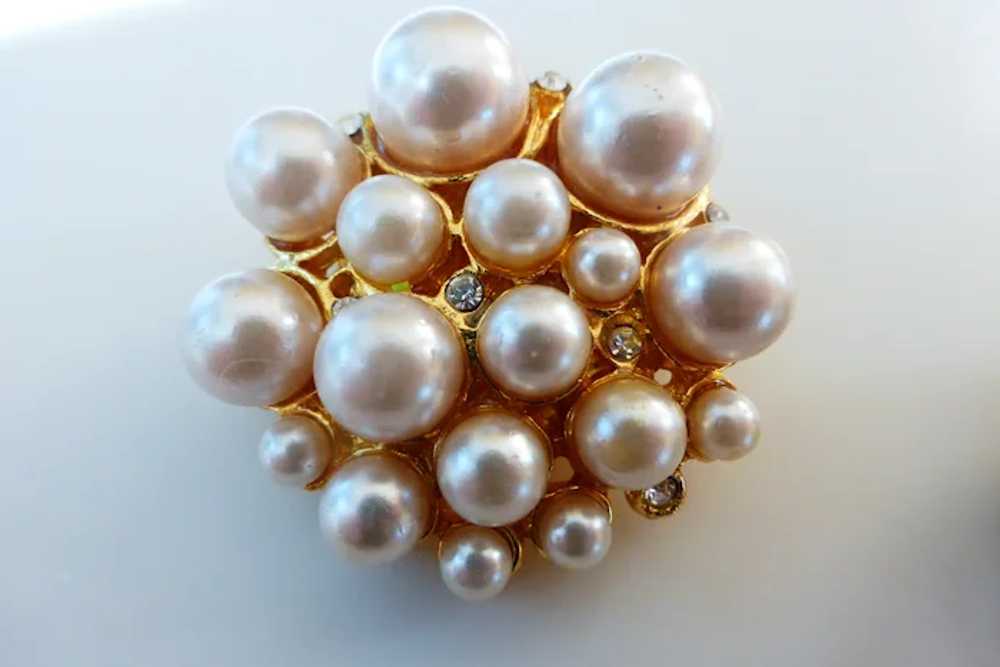 MUSI Faux Pearl and Rhinestone Shoe Clips - image 2