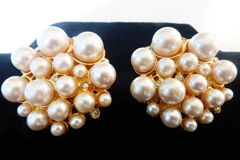 MUSI Faux Pearl and Rhinestone Shoe Clips - image 3