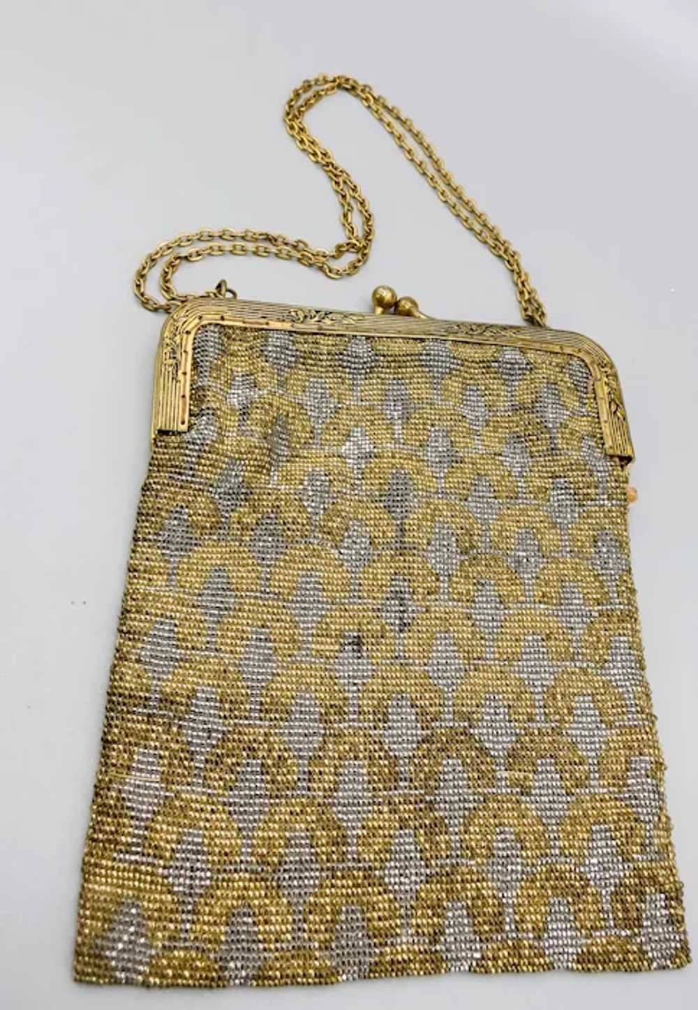 ANTIQUE French Micro Steel Bead Purse - image 2