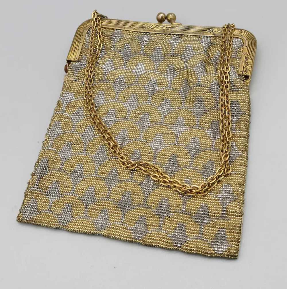 ANTIQUE French Micro Steel Bead Purse - image 5