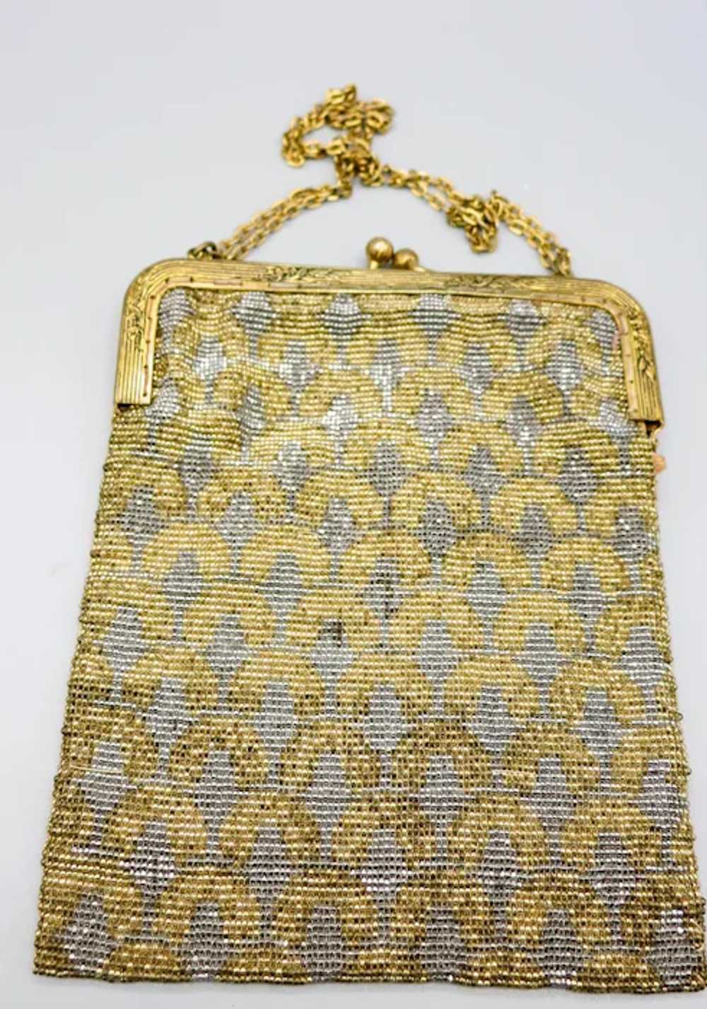 ANTIQUE French Micro Steel Bead Purse - image 8