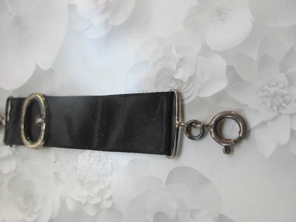 Antique Circa 1920 Sterling Watch Pin Ribbon Fob - image 9