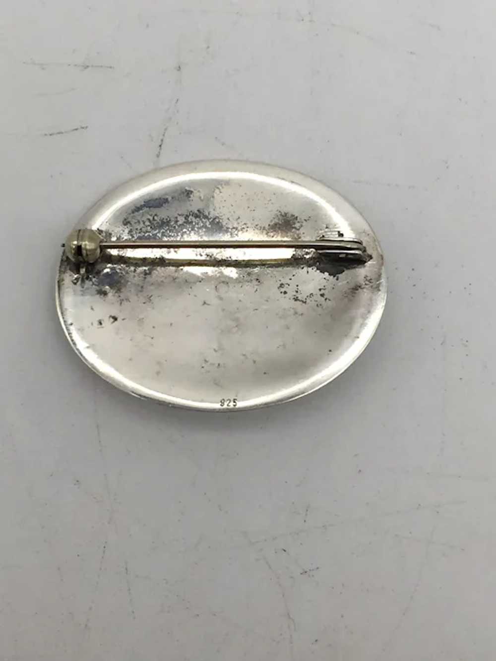 Sterling Silver Aesthetic Style Brooch 13.2g - image 2