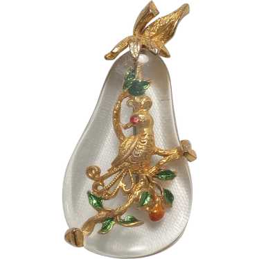 Tancer 2 Partridge in a pear tree Christmas pin Lu