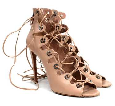 Alaia leather lace-up - Gem