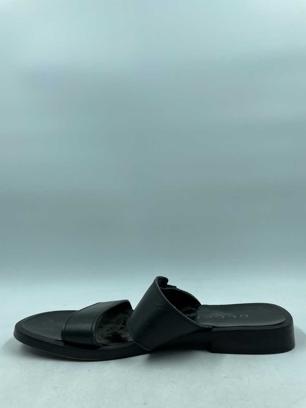 Authentic Gucci Black Leather Sandals M 10.5D - image 2