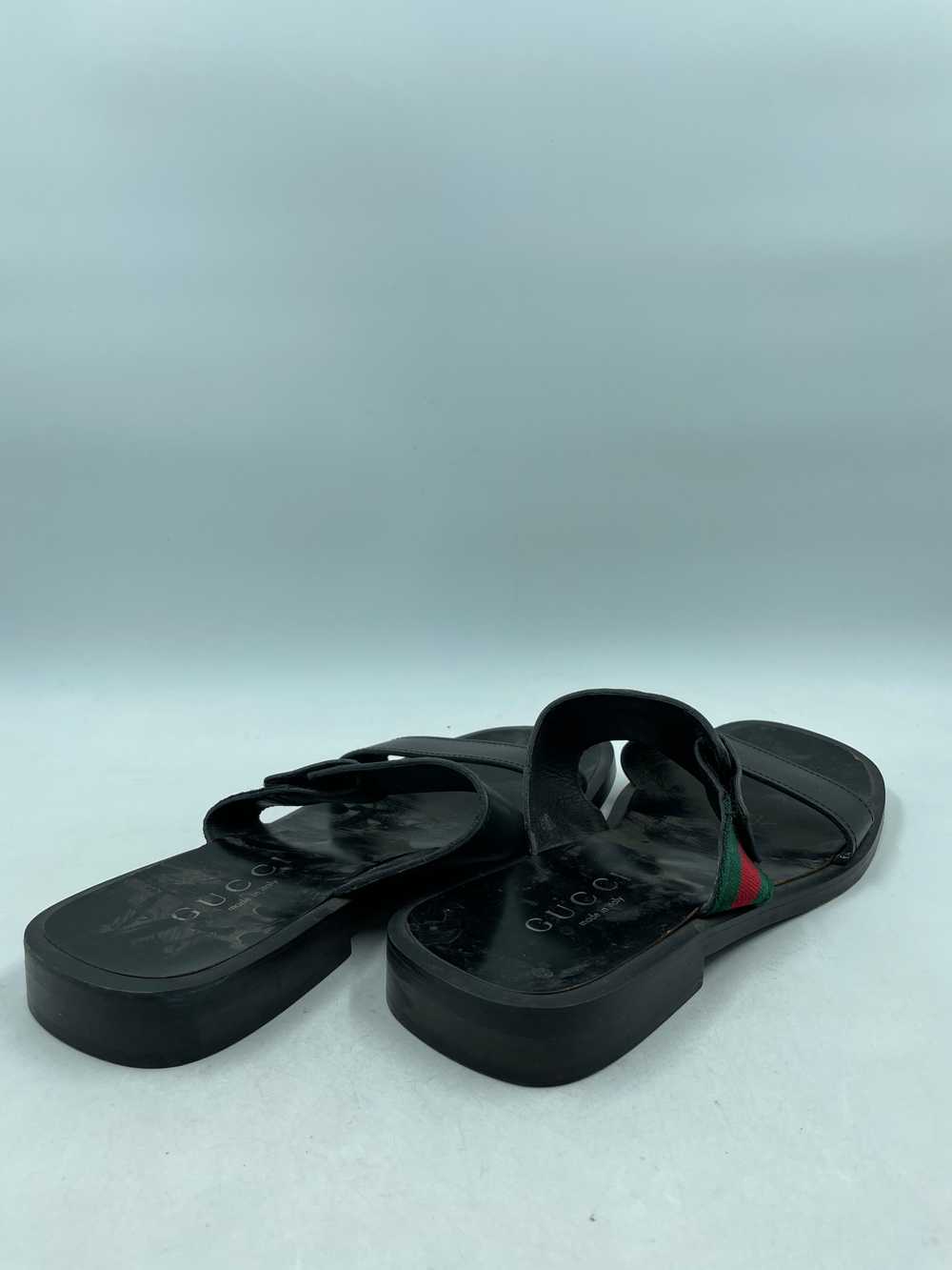 Authentic Gucci Black Leather Sandals M 10.5D - image 4