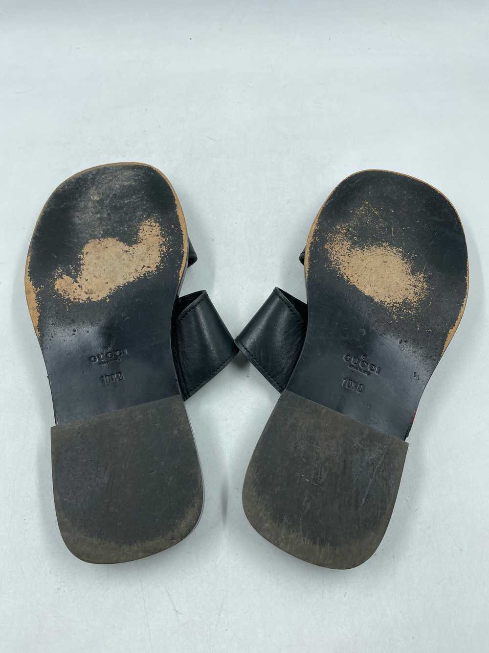 Authentic Gucci Black Leather Sandals M 10.5D - image 5
