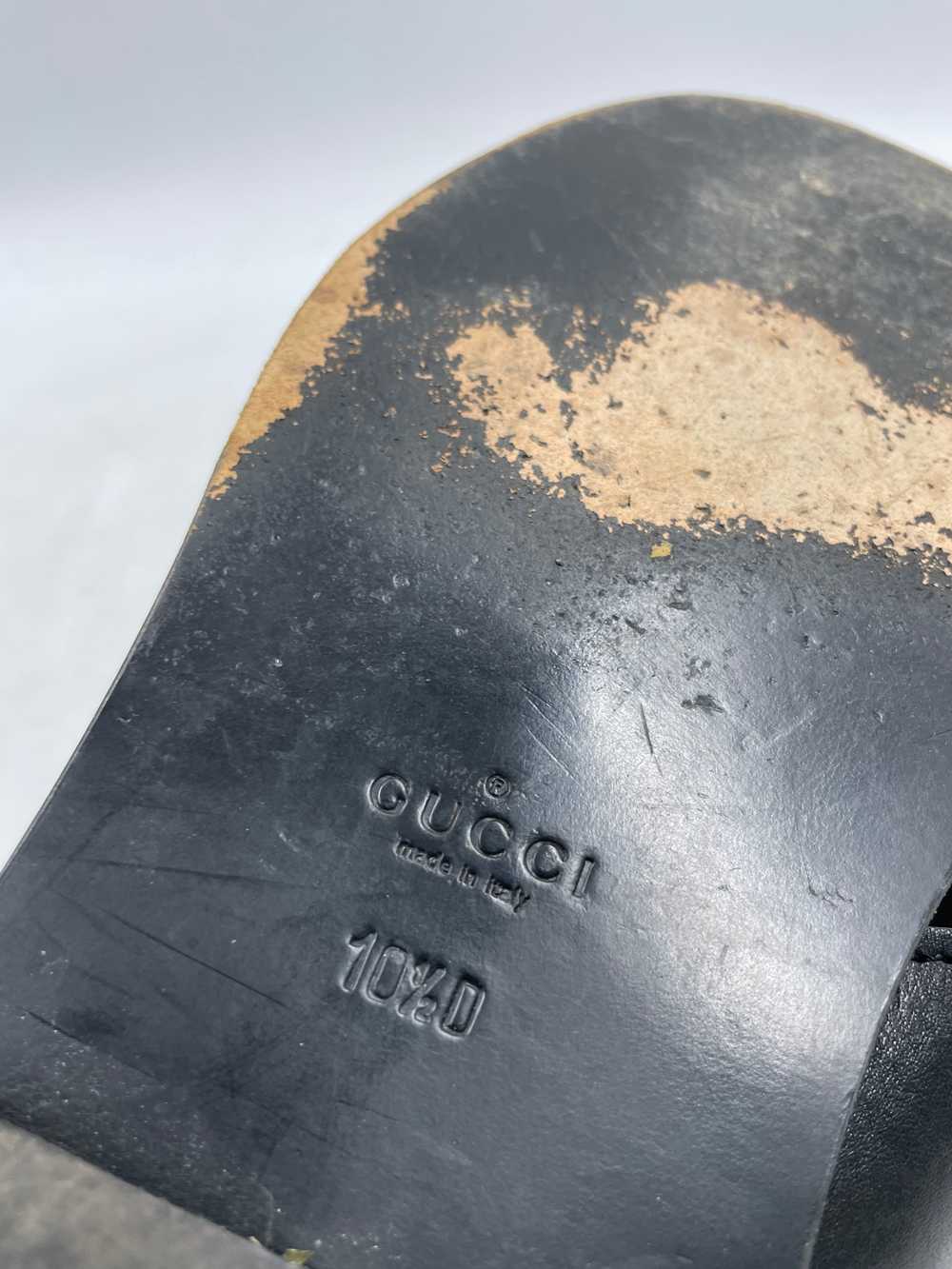 Authentic Gucci Black Leather Sandals M 10.5D - image 7