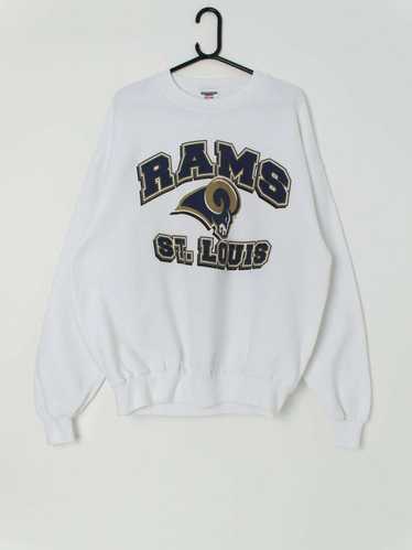 Vintage St. Louis Rams American Football white sw… - image 1