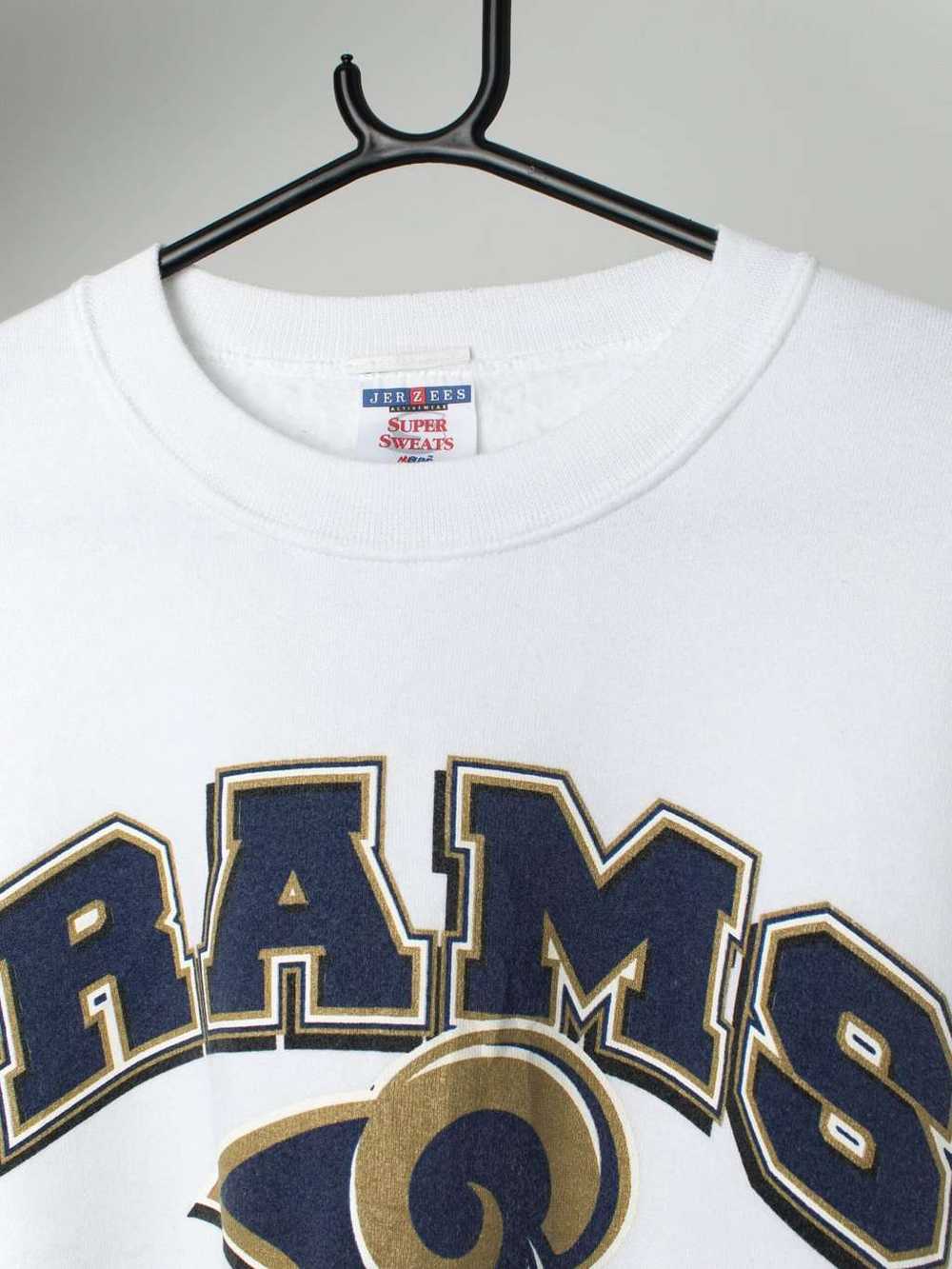 Vintage St. Louis Rams American Football white sw… - image 2