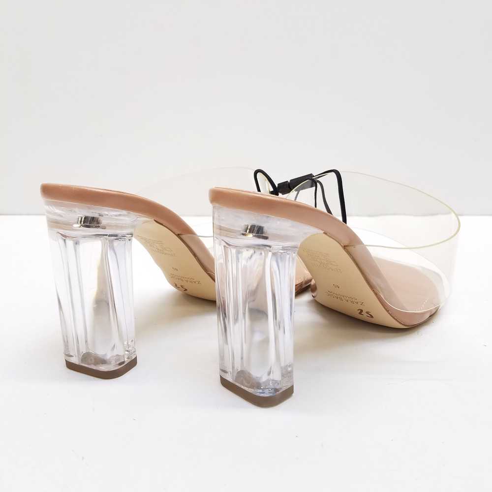 Zara Transparent Heel Sandals Beige 7.5 - image 4