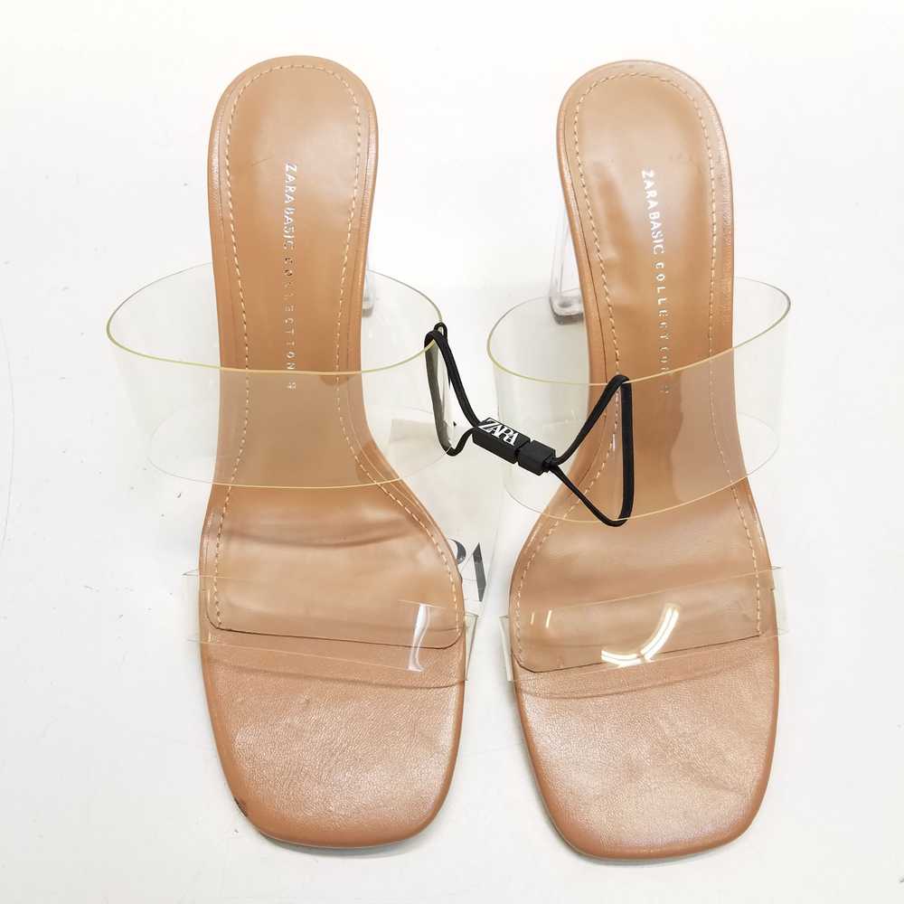 Zara Transparent Heel Sandals Beige 7.5 - image 5