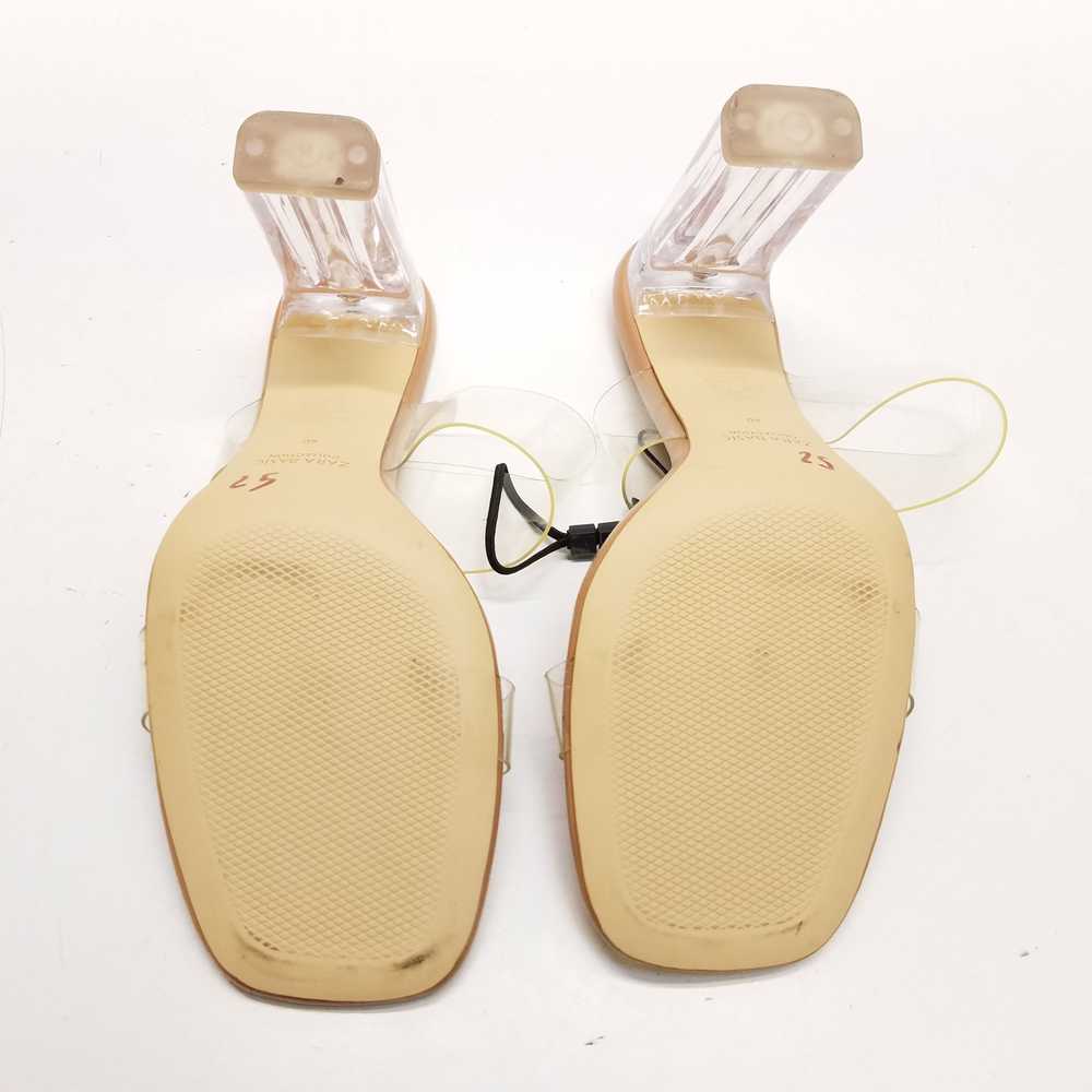 Zara Transparent Heel Sandals Beige 7.5 - image 6
