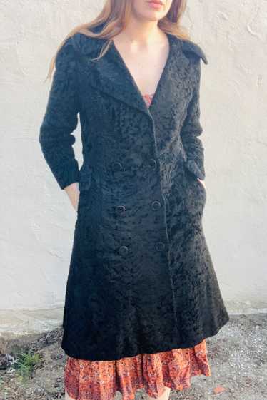 Vintage Bullock's Black Velvet Coat - image 1